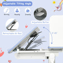 Kids Writing Desk Student Study Table Height Adjustable w/Tilt Desktop