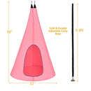 32" Kids Nest Swing Chair Hanging Hammock Seat for Indoor Outdoor Pink