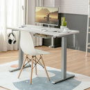 Hand Crank Sit to Stand Desk Frame Height Adjustable Standing Base Grey