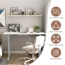 Hand Crank Sit to Stand Desk Frame Height Adjustable Standing Base Grey