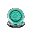 4/8/12 Pieces Pottery Stoneware Vintage Ceramic Green Plate Set