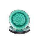 4/8/12 Pieces Pottery Stoneware Vintage Ceramic Green Plate Set