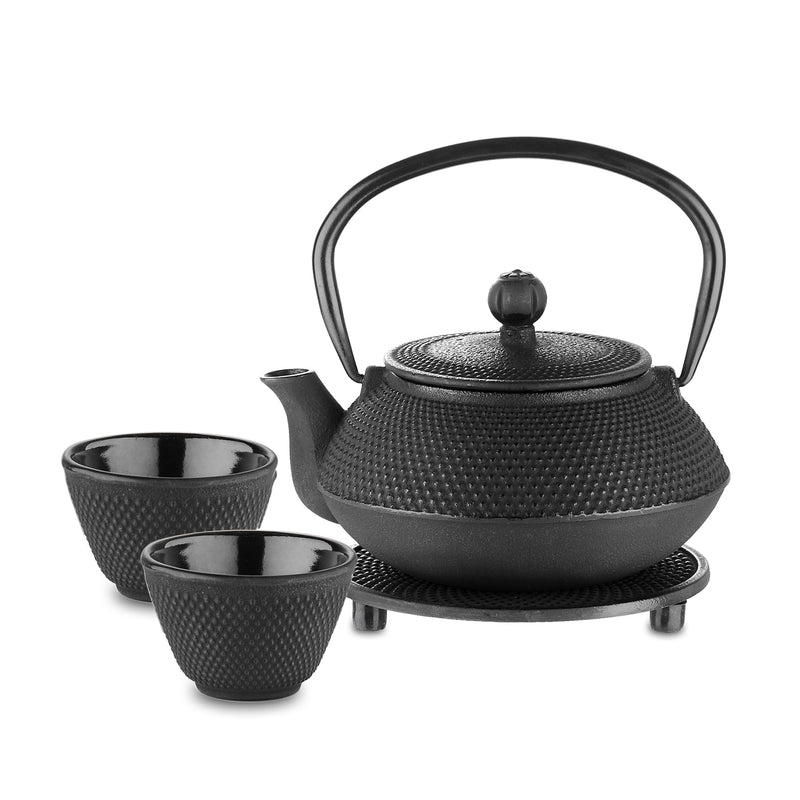 Antique Japanese Style 700ML Durable Cast Iron Teapot Set Stainless Steel