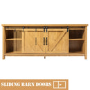 TV Stand Media Center Console Cabinet High Quality MDF Practical Sliding Barn Door Natural Wood Grain Wide Table Top TV Stands