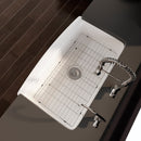 Rectangular Ceramic Single Kitchen Sink w/ Basket Strainer
