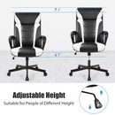 Computer Desk Chair Swivel Gaming PU Leather w/Padded Armrest White