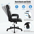 Computer Desk Chair Swivel Gaming PU Leather w/Padded Armrest White