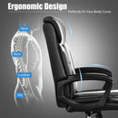 Computer Desk Chair Swivel Gaming PU Leather w/Padded Armrest White