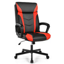 Computer Desk Chair Swivel Gaming PU Leather w/Padded Armrest Red