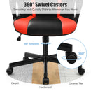 Computer Desk Chair Swivel Gaming PU Leather w/Padded Armrest Red