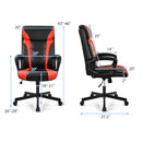 Computer Desk Chair Swivel Gaming PU Leather w/Padded Armrest Red