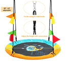 40" Flying Saucer Tree Swing Indoor Outdoor Swing w/Hanging Strap Helicopter