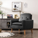 Accent Chair Upholstered Linen Armchair Sofa Chair w/Waist Pillow