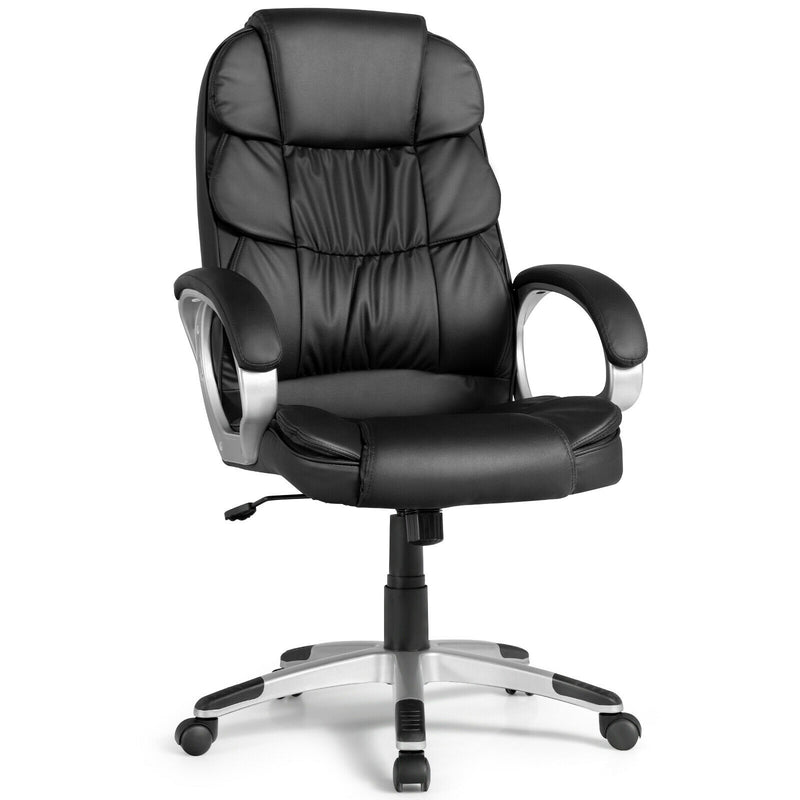 Ergonomic Office Chair High Back Leather Computer Task Chair Adjustable