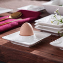 6-Piece 4" Egg Cups Holder Ivory White Porcelain China Ceramic