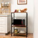 3-Tier Kitchen Baker's Rack Microwave Oven Stand Storage Shelf w/10 Hook