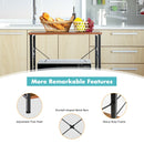 3-Tier Kitchen Baker's Rack Microwave Oven Stand Storage Shelf w/10 Hook
