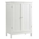 Bathroom Floor Storage Cabinet Double Door Kitchen Cupboard Shoe Cabinet White