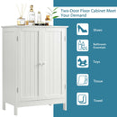 Bathroom Floor Storage Cabinet Double Door Kitchen Cupboard Shoe Cabinet White