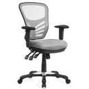 Mesh Office Chair 3-Paddle Computer Desk Chair w/ Adjustablfe Seat Grey