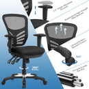 Mesh Office Chair 3-Paddle Computer Desk Chair w/ Adjustable Seat Black