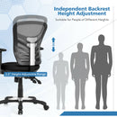 Mesh Office Chair 3-Paddle Computer Desk Chair w/ Adjustable Seat Black
