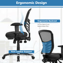 Mesh Office Chair 3-Paddle Computer Desk Chair w/ Adjustable Seat Black