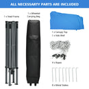 10ft X 10ft Pop Up Tent Slant Leg Canopy W/ Detachable Side Wall Blue