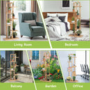 7 Potted 6 Tier Plant Stand Rack Bamboo Display Shelf for Patio Yard