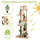 7 Potted 6 Tier Plant Stand Rack Bamboo Display Shelf for Patio Yard