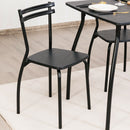 5 Pcs Dining Set Table And 4 Chairs Home Kitchen Room Breakfast Furniture Black