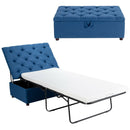 Folding Ottoman Sleeper Bed with Mattress Convertible Guest Bed