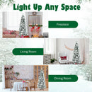 7 Feet Artificial Christmas Tree Snow Flocked Pencil Tree High Quality