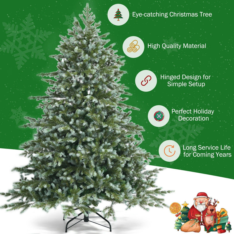 6ft Artificial Christmas Spruce Hinged Tree Dense PVC Branches