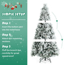 6ft Snow Flocked Christmas Tree Superb PVC Branch Tips Pine Cone