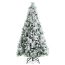 6ft Snow Flocked Christmas Tree Superb PVC Branch Tips Pine Cone