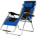 Oversize Folding Adjustable Padded Zero Gravity Lounge Chair Metal Latch