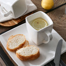 6/12 Piece White Porcelain Coffee Milk Cups Ceramic