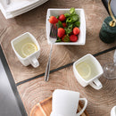 6/12 Piece White Porcelain Coffee Milk Cups Ceramic