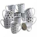 4/8/12 Piece Porcelain Coffee Mug Set 300ml Japanese Style