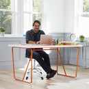 Pneumatic Work Stool Rolling Swivel Task Chair Spa Office Salon w/Cushioned Seat