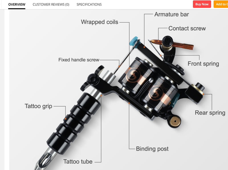 Tattoo Machines Tattoo Set Gun With Ink Power Supply Tattoo Supplies Body Art Tools Complete Tattoo