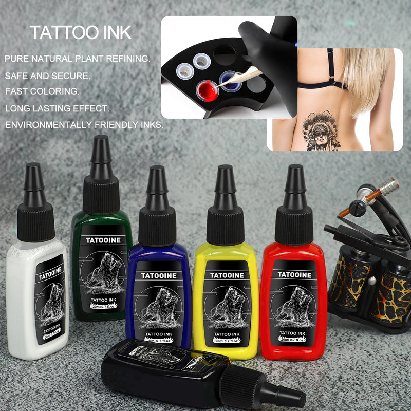 6pc 20ml Tattoo Ink Set Tattoo Pigment Inks Painting Permanent MakeupTattoo Paints Supplies