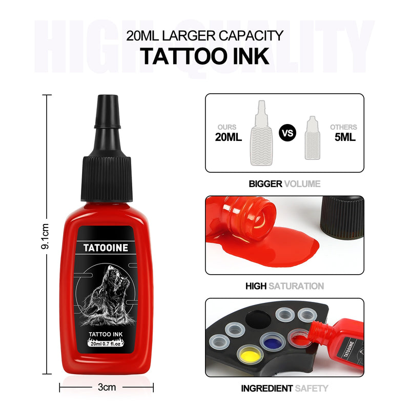 6pc 20ml Tattoo Ink Set Tattoo Pigment Inks Painting Permanent MakeupTattoo Paints Supplies