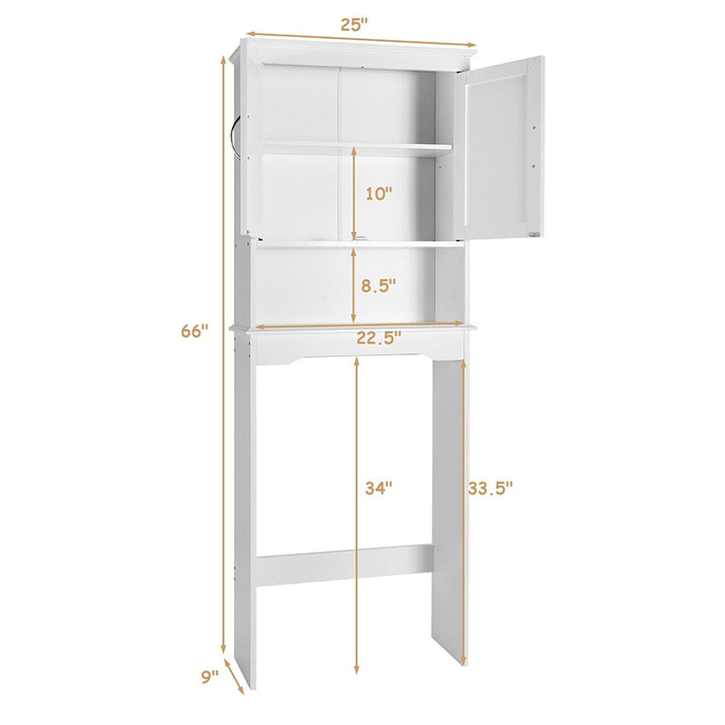 Adjustable Shelf Anti Tipping Design Bathroom Organizer Cabinet