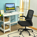 Office Chair Swivel Computer Desk Chair w/Foldable Backrest & Flip-Up Arms