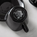 6PCS 4.5'' Black Glassware Espresso Coffee Saucer Set Square