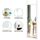 Mounted Mirror Full Length Hanging Wood Frame Mirror Decor White