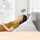 Bed Wedge Pillow Adjustable Neck Back Support Memory Foam Headrest White