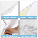 Bed Wedge Pillow Adjustable Neck Back Support Memory Foam Headrest White